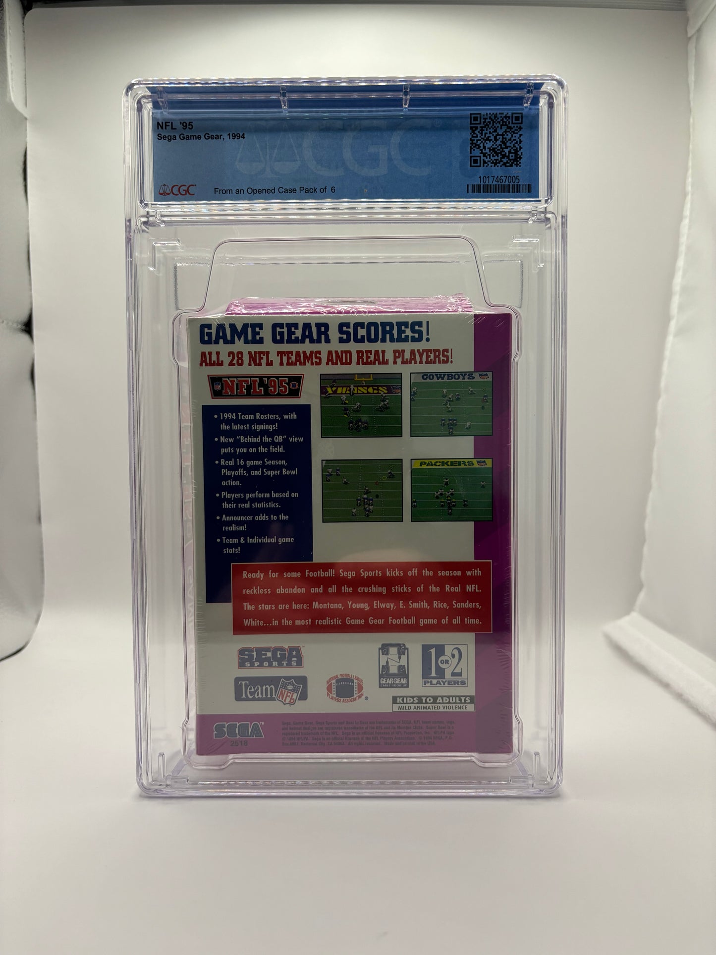 NFL 95 Sega Game Gear Brand New & Factory Sealed CGC Graded 9.8 Seal A+
