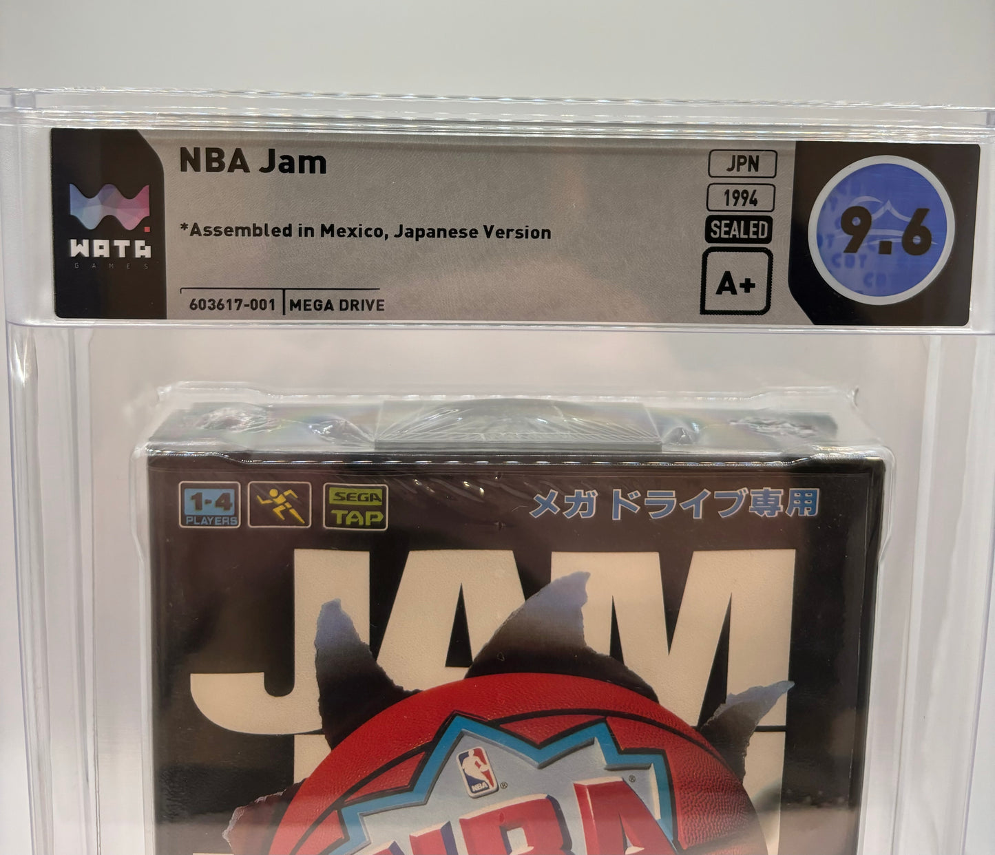 Factory Sealed SEGA (MD) NBA Jam WATA Graded 9.6 V-Overlap Seal A+