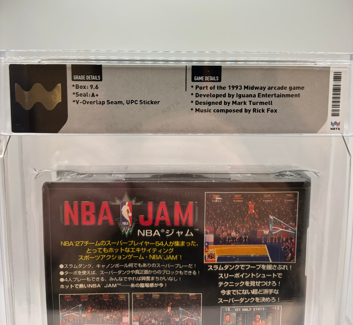 Factory Sealed SEGA (MD) NBA Jam WATA Graded 9.6 V-Overlap Seal A+