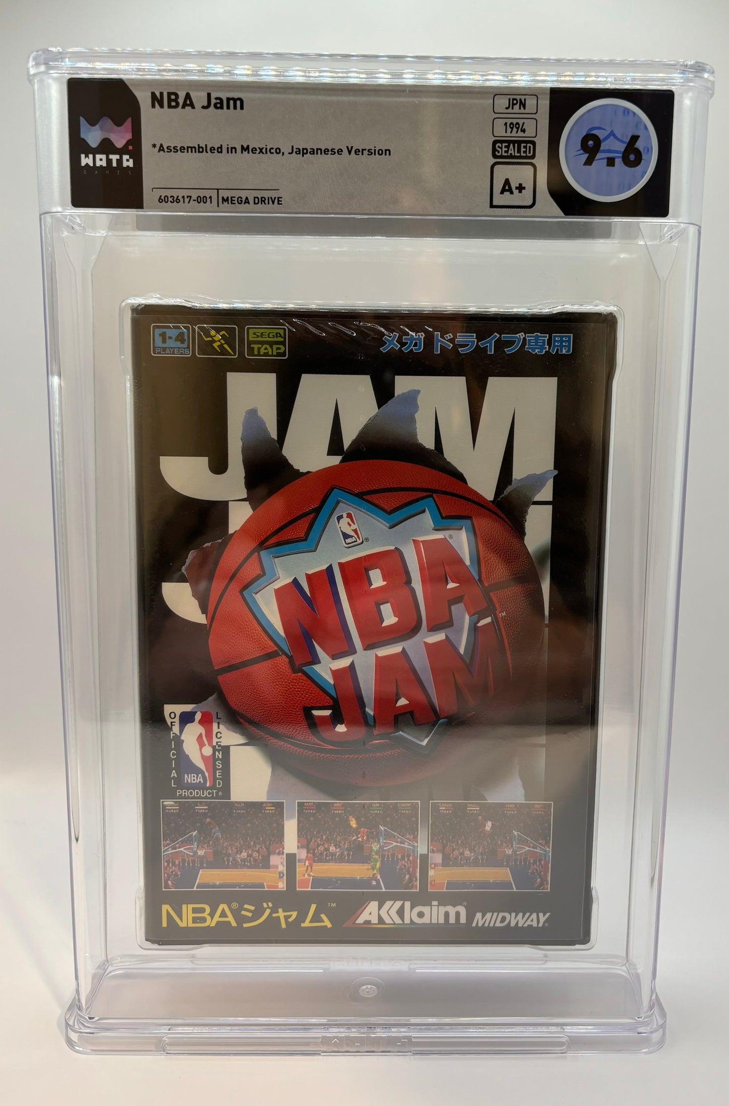 Factory Sealed SEGA (MD) NBA Jam WATA Graded 9.6 V-Overlap Seal A+