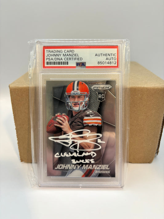 2014 Panini Prism Johnny Manziel Rookie Auto “Cleveland Sucks”